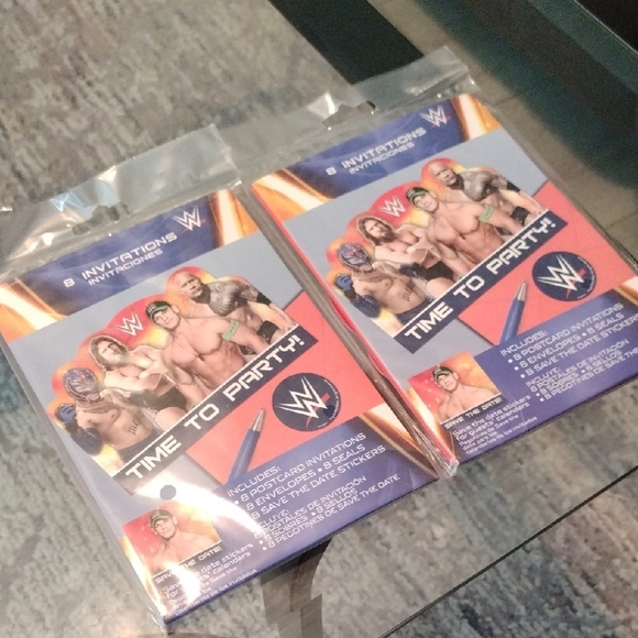 WWE Time to Party Invitations - Red and Blue - Picture 6 of 6